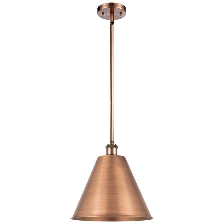 Image 1 Ballston Cone 12 inchW Copper LED Pendant With Copper Shade