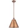 Ballston Cone 12"W Copper LED Pendant With Copper Shade