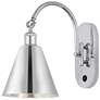 Ballston Cone 13.75"H Polished Chrome Horizontal Swivel Sconce