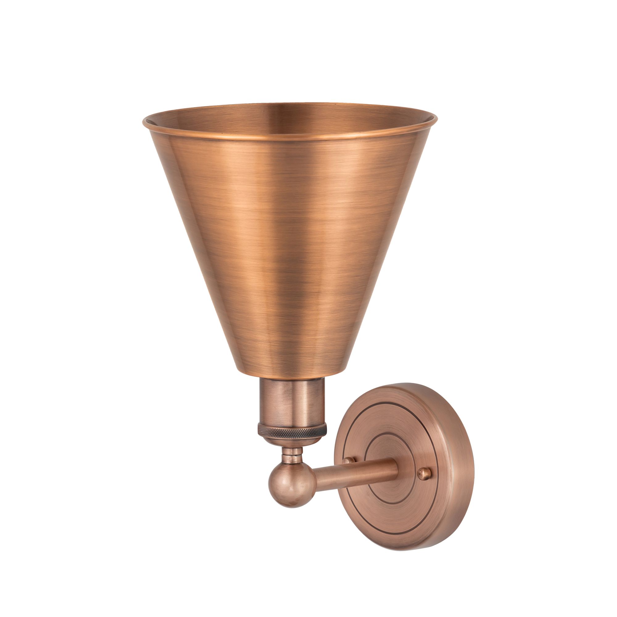 Image 2 Ballston Cone 13"High Antique Copper Sconce With Antique Copper Shade more views