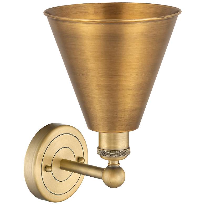 Image 2 Ballston Cone 13"High Brushed Brass Sconce With Brushed Brass Shade more views