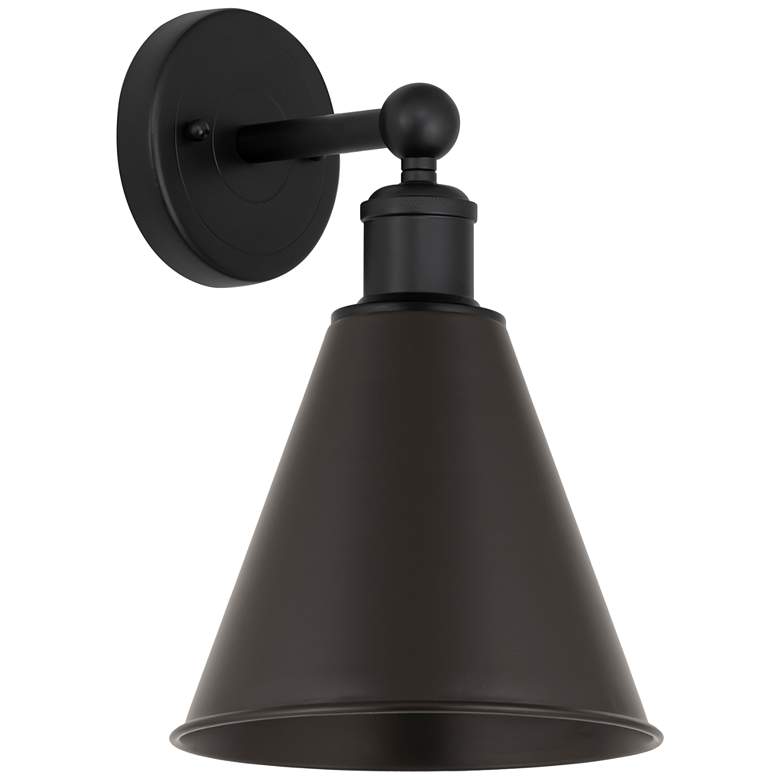 Image 1 Ballston Cone 13 inchHigh Matte Black Sconce With Matte Black Shade