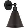 1_Ballston Cone 13"High Matte Black Sconce With Matte Black Shade