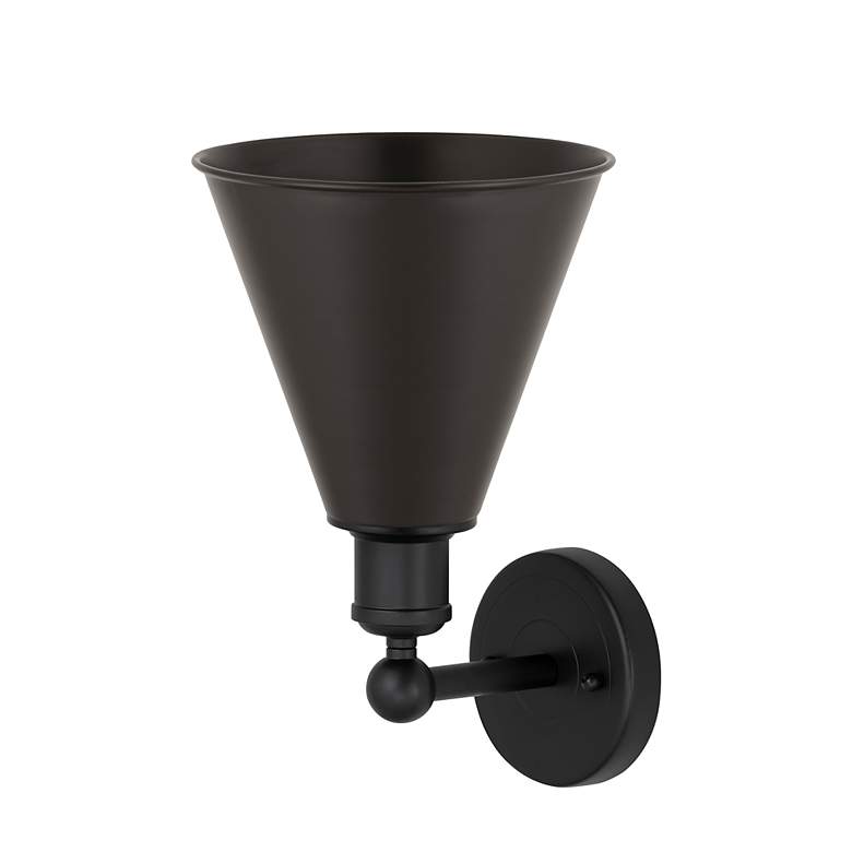 Image 2 Ballston Cone 13"High Matte Black Sconce With Matte Black Shade more views