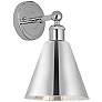 1_Ballston Cone 13"High Polished Chrome Sconce With Polished Chrome Shad