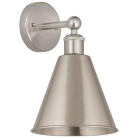 Ballston Cone 13"High Satin Nickel Sconce With Satin Nickel Shade Ballston Cone 13"High Satin Nickel Sconce With Satin Nickel Shade