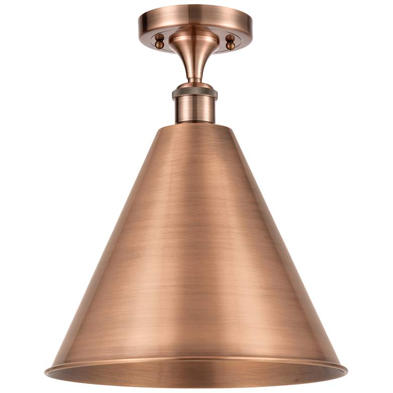Image 1 Ballston Cone 16" Semi-Flush Mount - Antique Copper - Antique Copper