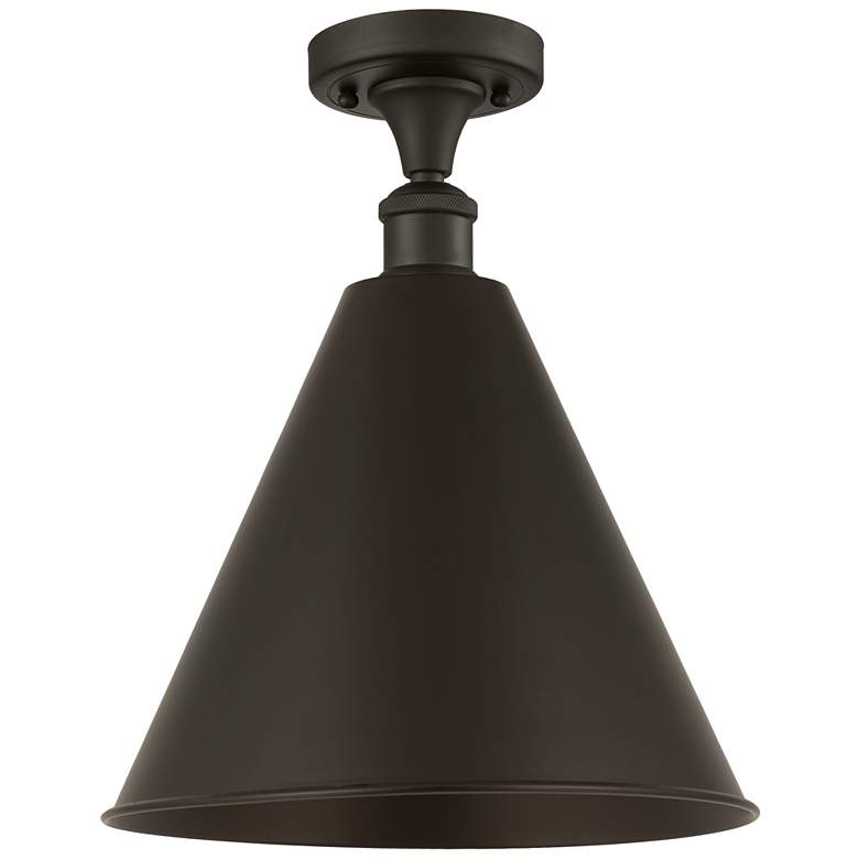 Image 1 Ballston Cone 16" Semi-Flush Mount - Oil Rubbed Bronze - Oil Rubbed B