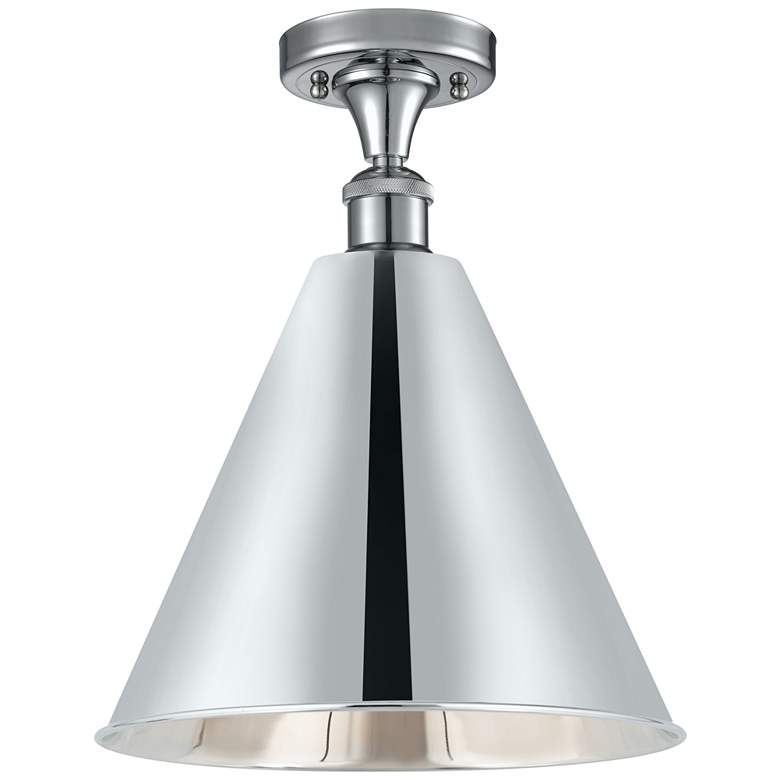 Image 1 Ballston Cone 16" Semi-Flush Mount - Polished Chrome - Polished Chrom
