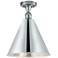 Ballston Cone 16" Semi-Flush Mount - Polished Chrome - Polished Chrom