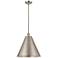 Ballston Cone 16"W Brushed Satin Nickel LED Pendant