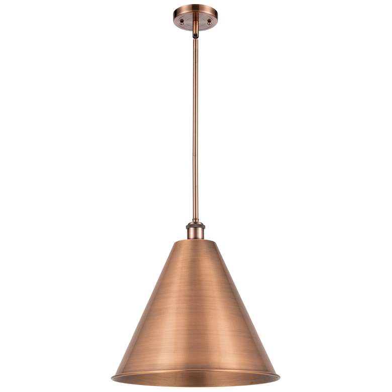 Image 1 Ballston Cone 16"W Copper LED Pendant With Copper Shade