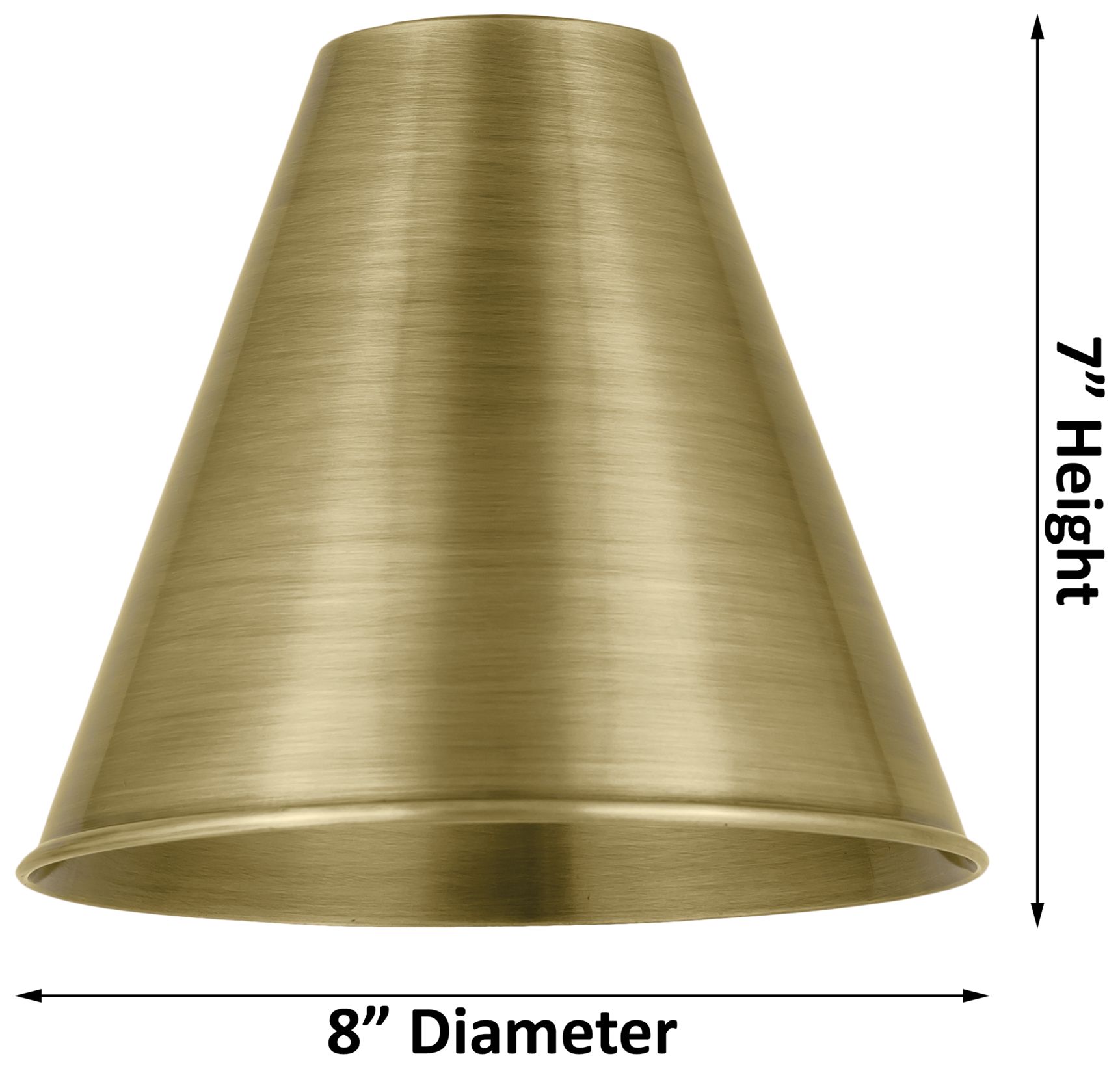 Image 4 Ballston Cone 17"W 2 Light Brushed Brass Bath Light w/ Brushed Brass S more views