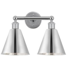 Ballston Cone 17"W 2 Light Polished Chrome Bath Light Ballston Cone 17"W 2 Light Polished Chrome Bath Light