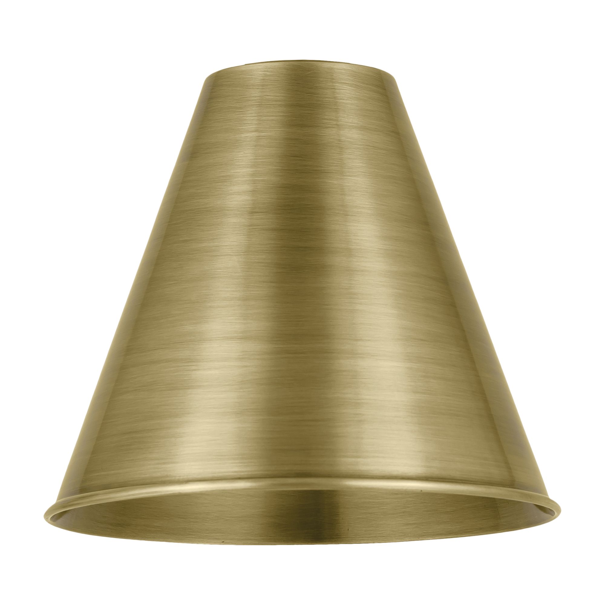 Image 4 Ballston Cone 18"W 2 Light Antique Brass Bath Light w/ Antique Brass S more views