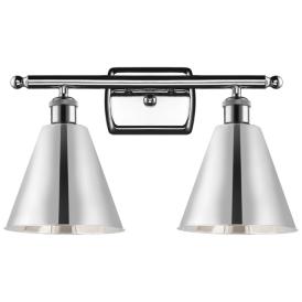 Ballston Cone 18"W 2 Light Polished Chrome Bath Light Ballston Cone 18"W 2 Light Polished Chrome Bath Light