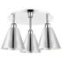 Ballston Cone 19.75"W 3 Light Polished Chrome Flush Mount w/ Chrome Sh