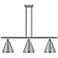 Ballston Cone 3 Light 36" Island Light - Satin Nickel - Satin Nickel