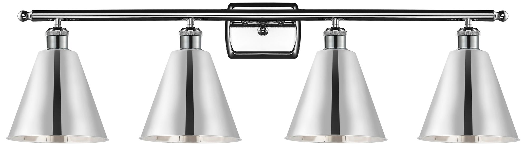Ballston Cone 38"W 4 Light Polished Chrome LED Bath Light