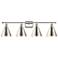 Ballston Cone 4 Light 38" Bath Light - Polished Nickel - Polished Nick