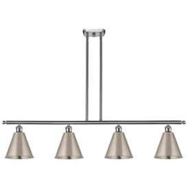 Ballston Cone 48"W 4 Light Brushed Satin Nickel Stem LED Island Light Ballston Cone 48"W 4 Light Brushed Satin Nickel Stem LED Island Light