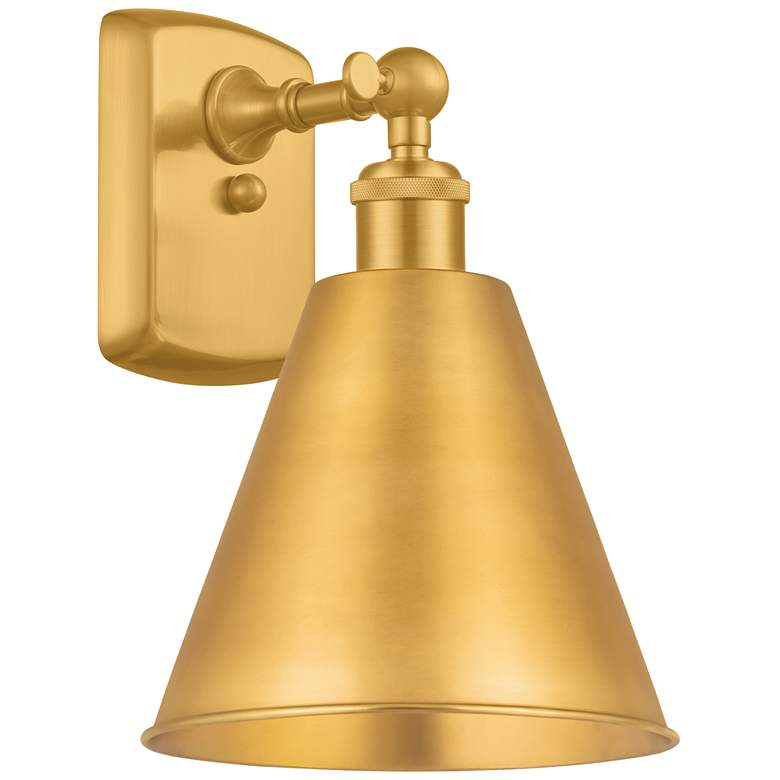 Image 1 Ballston Cone 8" Incandescent Sconce - Gold Finish - Gold Shade