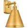 Ballston Cone 8" LED Sconce - Gold Finish - Gold Shade