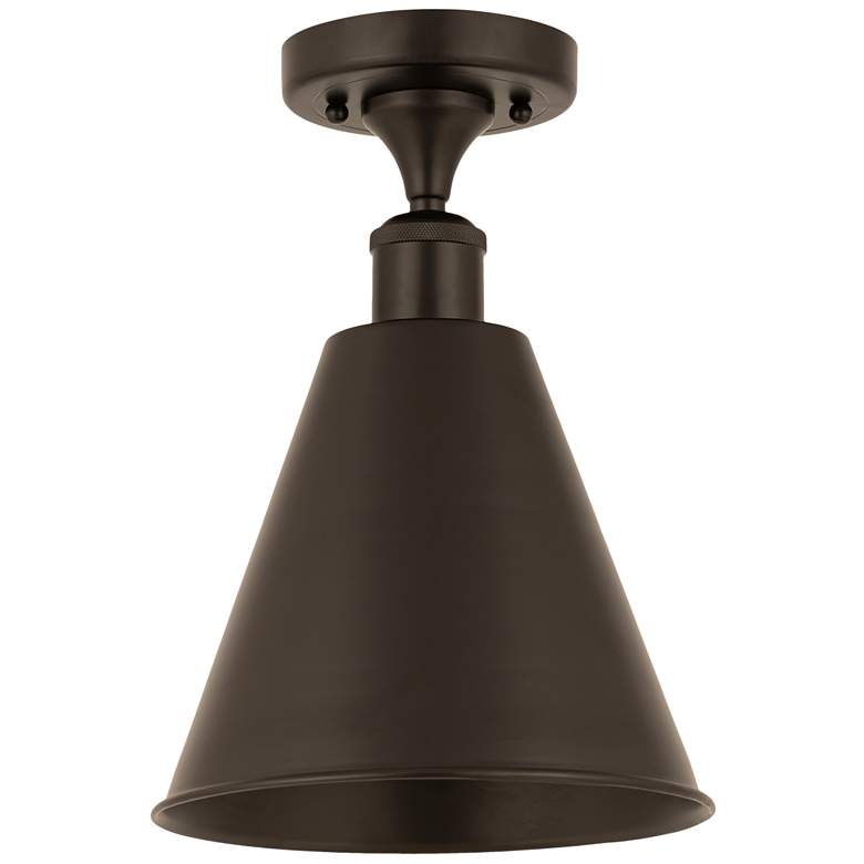 Image 1 Ballston Cone 8" LED Semi-Flush - Oil Rubbed Bronze - Oil Rubbed Bron