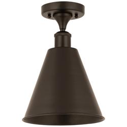 Ballston Cone  8" LED Semi-Flush - Oil Rubbed Bronze - Oil Rubbed Bron