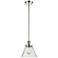 Ballston Cone 8" Wide Polished Nickel Mini Pendant