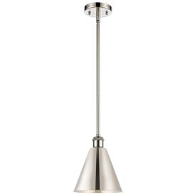 Ballston Cone 8" Wide Polished Nickel Pendant With Polished Nickel Sha Ballston Cone 8" Wide Polished Nickel Pendant With Polished Nickel Sha
