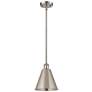 Ballston Cone 8"W Brushed Satin Nickel LED Pendant