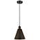 Ballston Cone 8"W Oil Rubbed Bronze Corded LED Mini Pendant w/ 8"