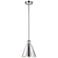 Ballston Cone 8"W Polished Chrome LED Pendant w/ Polished Chrome Shade