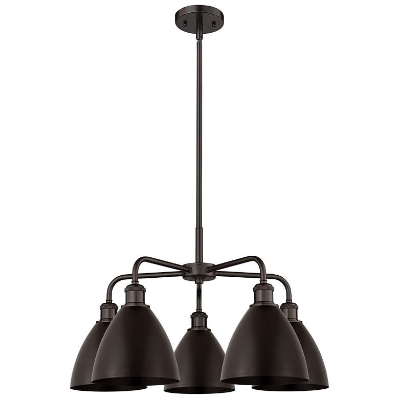 Image 1 Ballston Dome 25.5"W 5 Light Oil Rubbed Bronze Stem Chandelier
