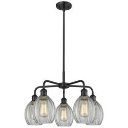 Ballston Eaton 23 1/2" Wide Matte Black 5-Light Chandelier