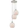1_Ballston Farmhouse 15"W 3-Lt Polished Nickel Cord Pendant w/ White Shade