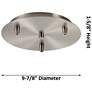 2_Ballston Farmhouse 15"W 3-Lt Polished Nickel Cord Pendant w/ White Shade more views