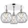 Ballston Farmhouse 20"W 3-Lt Chrome Flush Mount w/ Clear White Shade