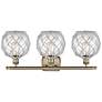 2_Ballston Farmhouse 28"W 3 Light Brass Bath Light w/ Clear White Shade more views
