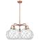 Ballston Farmhouse 29"W 5 Light Copper Stem Chandelier w/ Clear White Shade