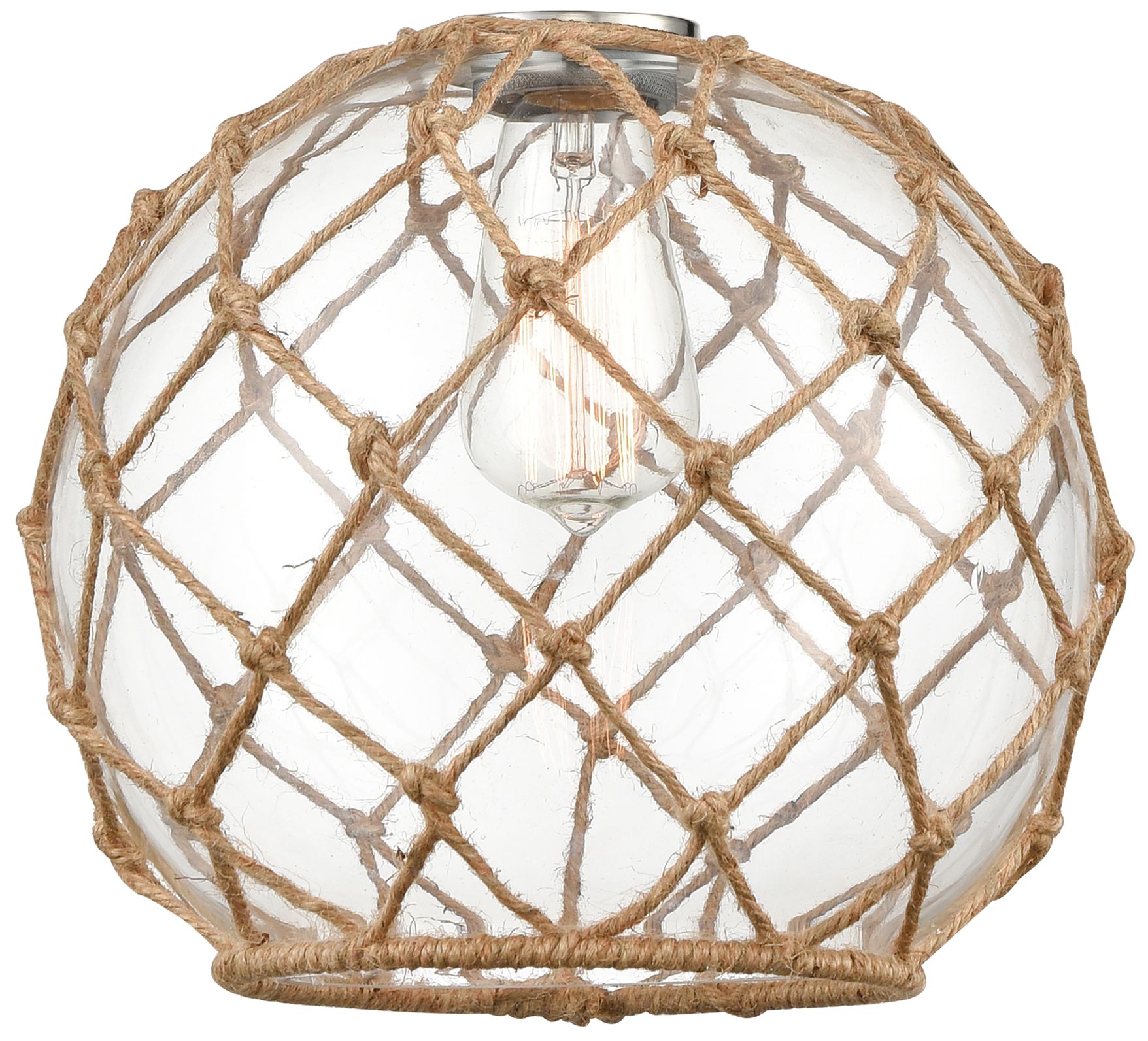 Image 3 Ballston Farmhouse Rope 10"W Oil-Rubbed Bronze Ceiling Light more views