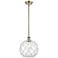 Ballston Farmhouse Rope 10"W Brass Stem Pendant w/ Clear White Shade