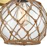 2_Ballston Farmhouse Rope 12" High Satin Gold Wall Sconce more views