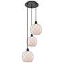 1_Ballston Farmhouse Rope 15"W 3 Light Black Cord Pendant w/ White Shade