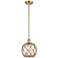 Ballston Farmhouse Rope 8" Wide Satin Gold Mini Pendant