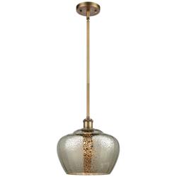 Ballston Fenton 11" Brushed Brass Mini Pendant w/ Mercury Shade