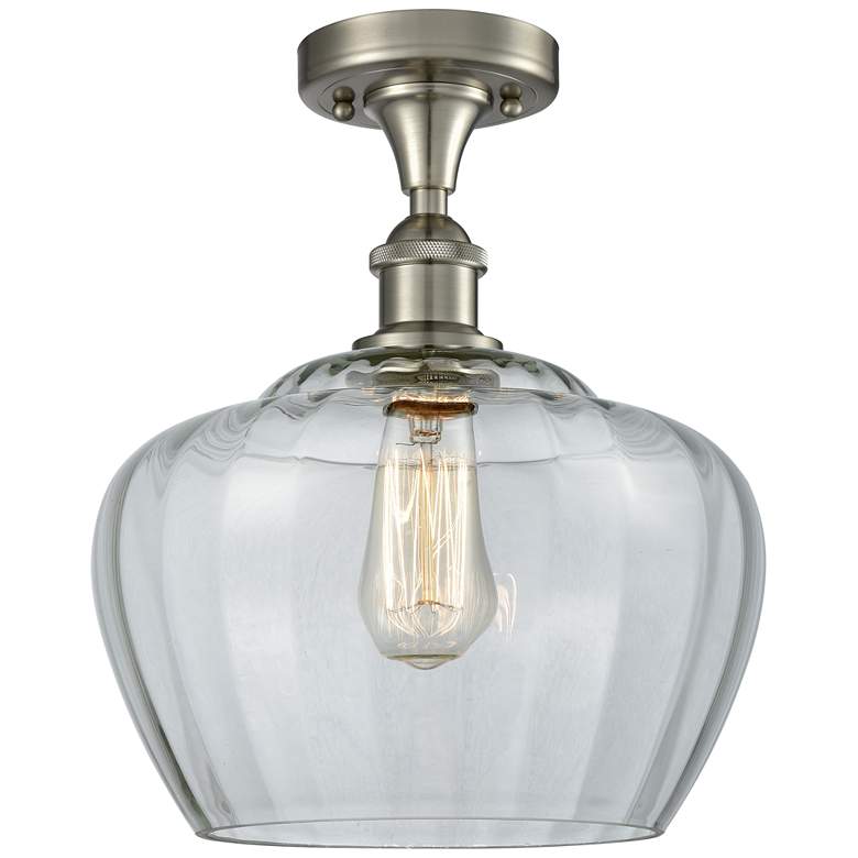Image 1 Ballston Fenton 11" LED Flush Mount - Brushed Satin Nickel - Clear Sha