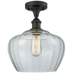 Ballston Fenton 11" LED Semi-Flush Mount - Oil Rubbed Bronze - Clear