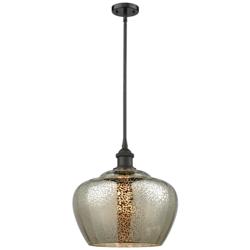 Ballston Fenton 11" Oil Rubbed Bronze Mini Pendant w/ Mercury Shade